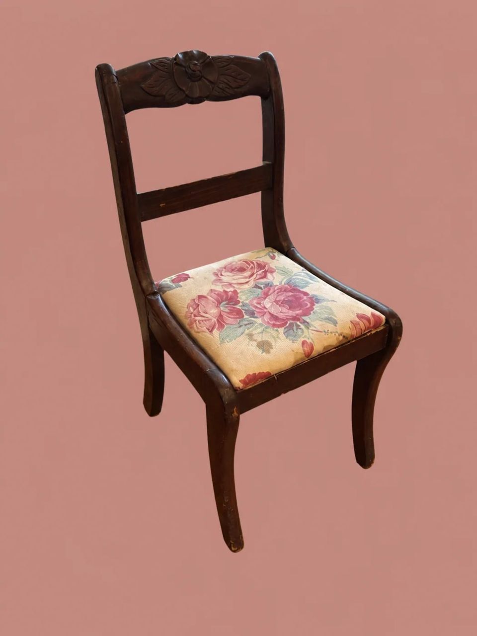 Child's Floral Chair by Maker unrecorded