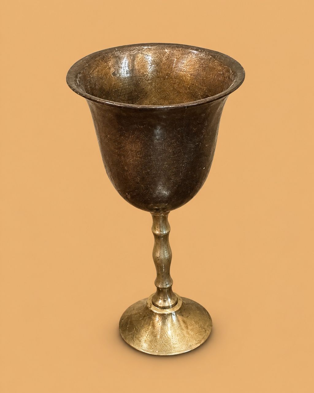 Small Brass Stemmed Cup by Maker unrecorded