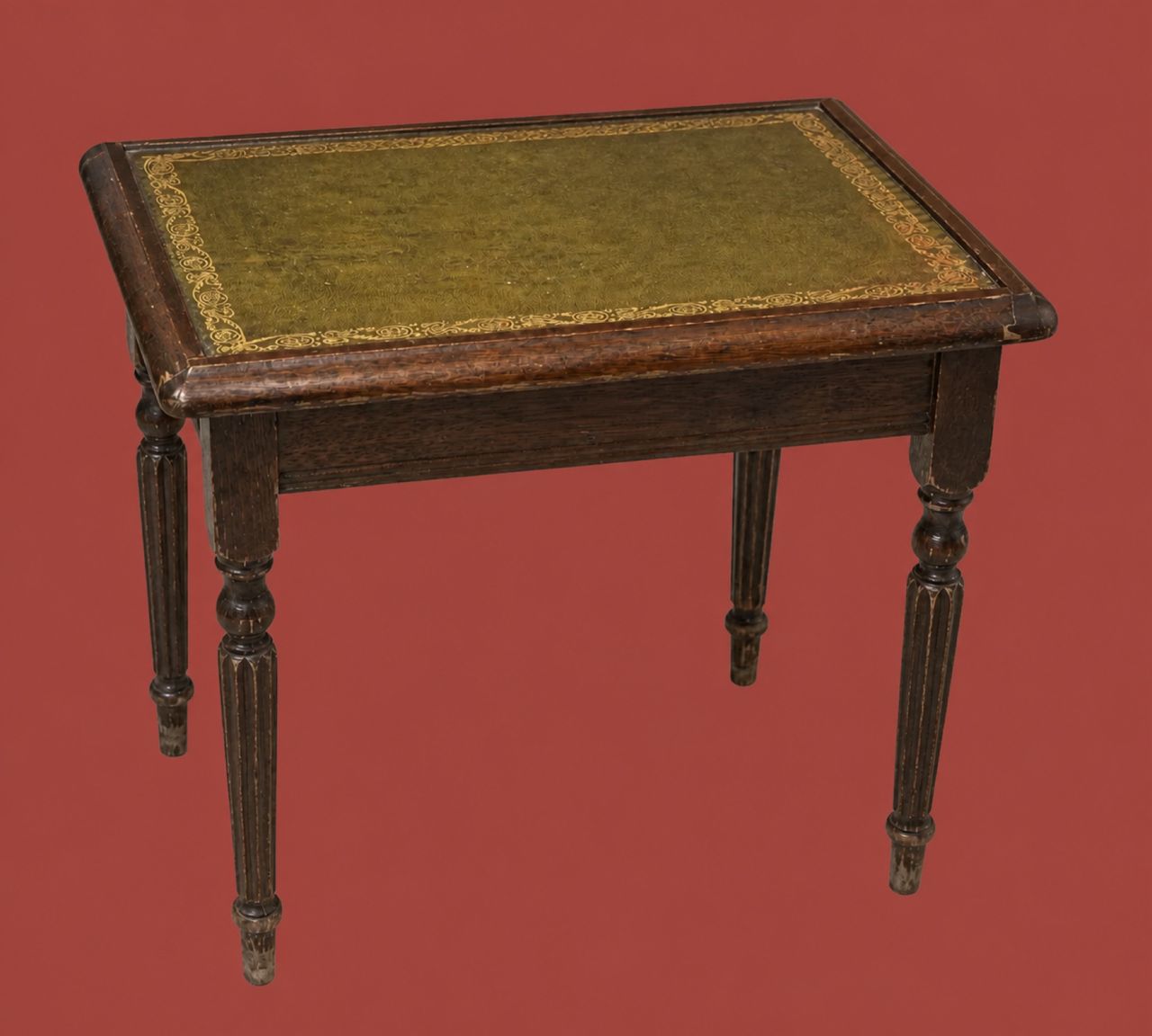 Small Dark Wood Side Table by Maker unrecorded