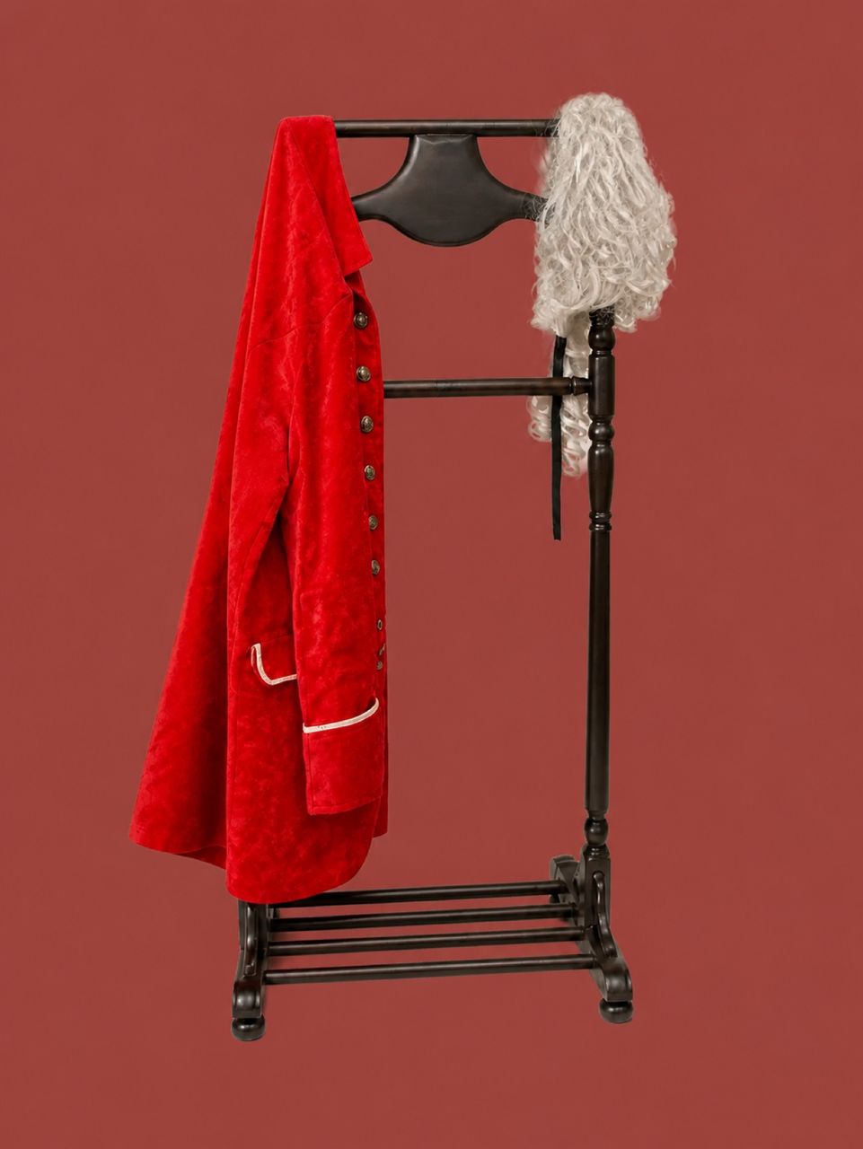 Coat and Powdered Wig Display by Maker unrecorded
