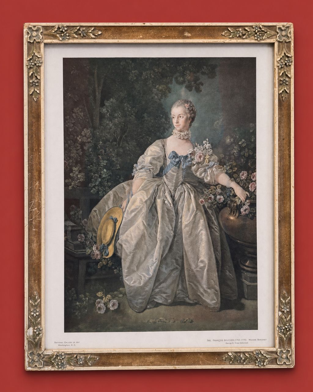 Madame Bergeret (Framed Reproduction) by After François Boucher (French, 1703–1770)