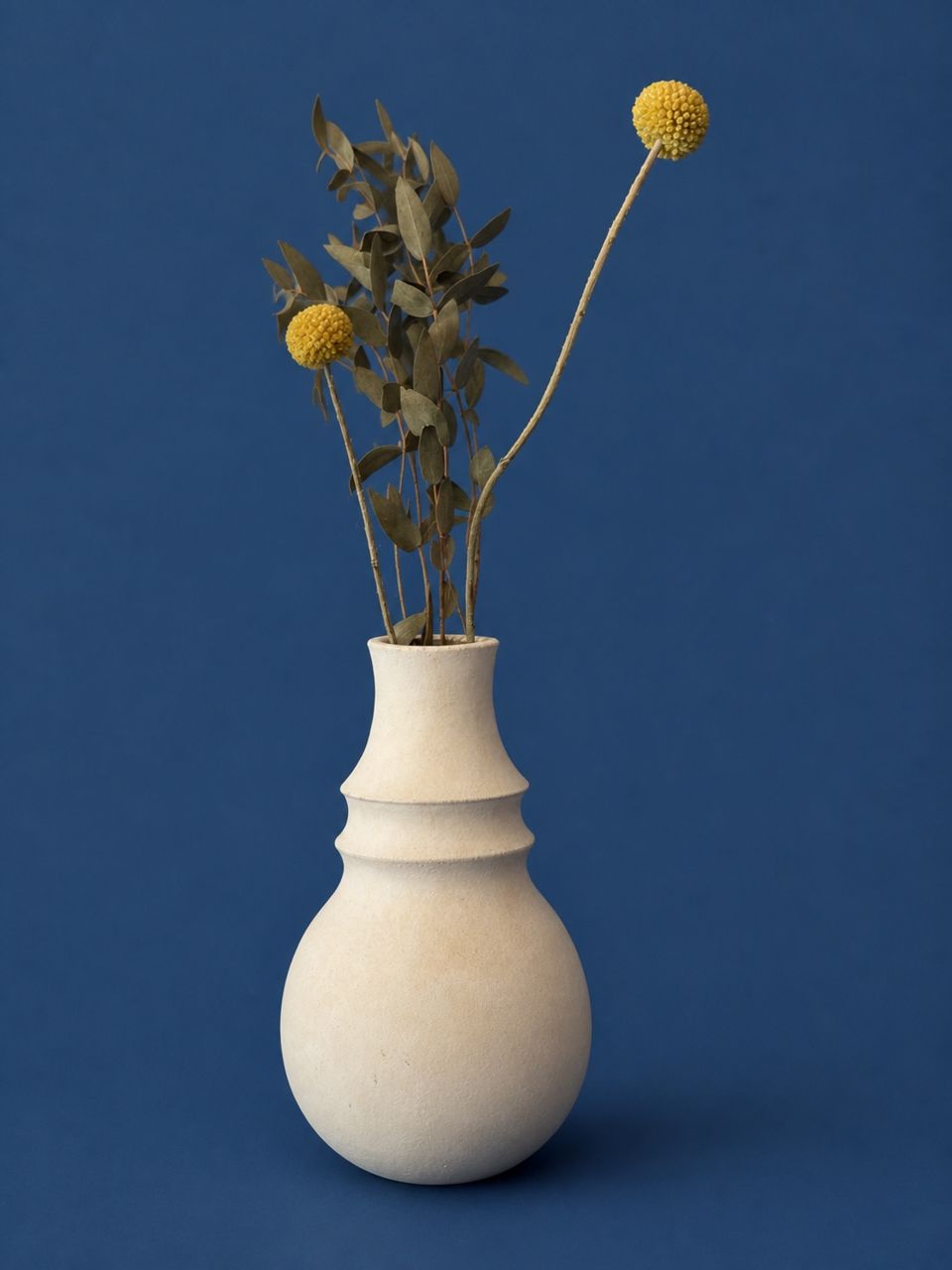 White Piano Vase by Maker unrecorded