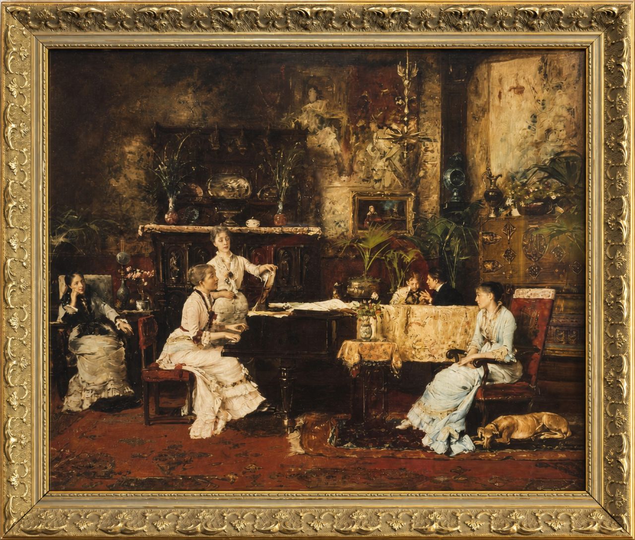 The Music Room by Mihály Munkácsy