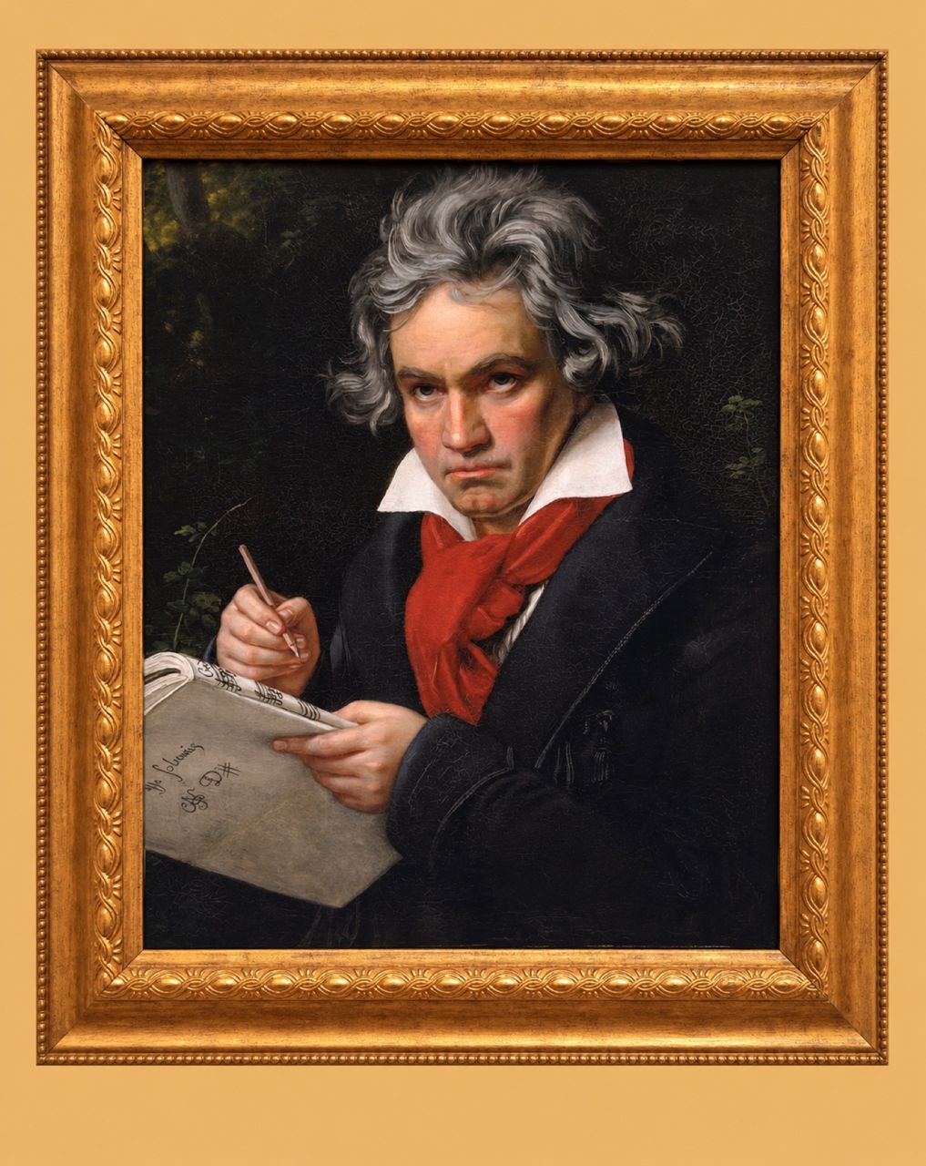 Portrait of Ludwig van Beethoven when composing the Missa Solemnis by Joseph Karl Stieler