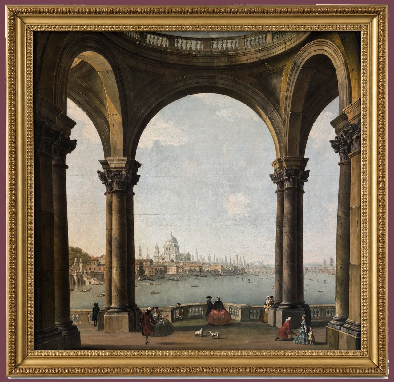 Capriccio with St. Paul's and Old London Bridge by Antonio Joli