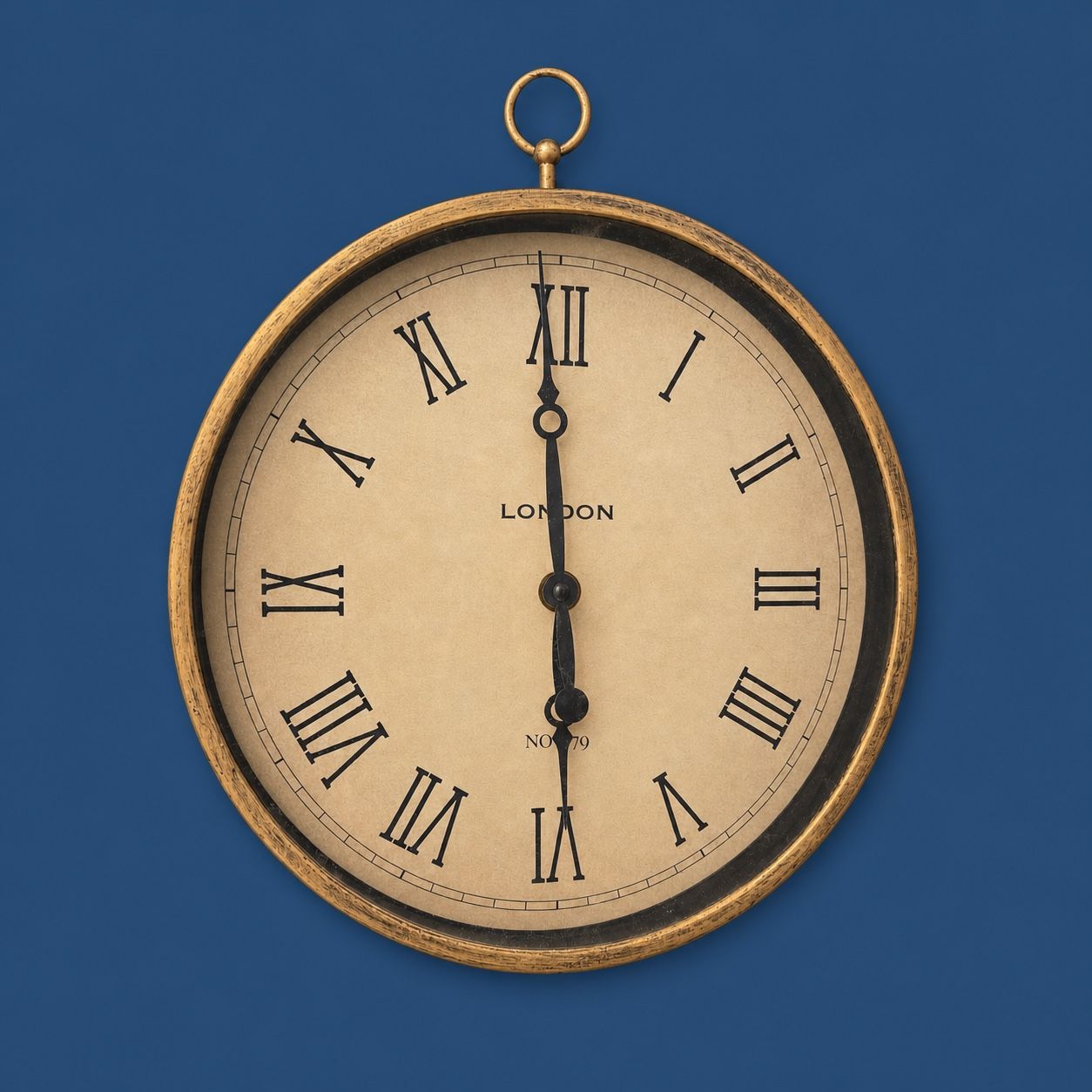 Roman-Numeral Wall Clock by Maker unrecorded