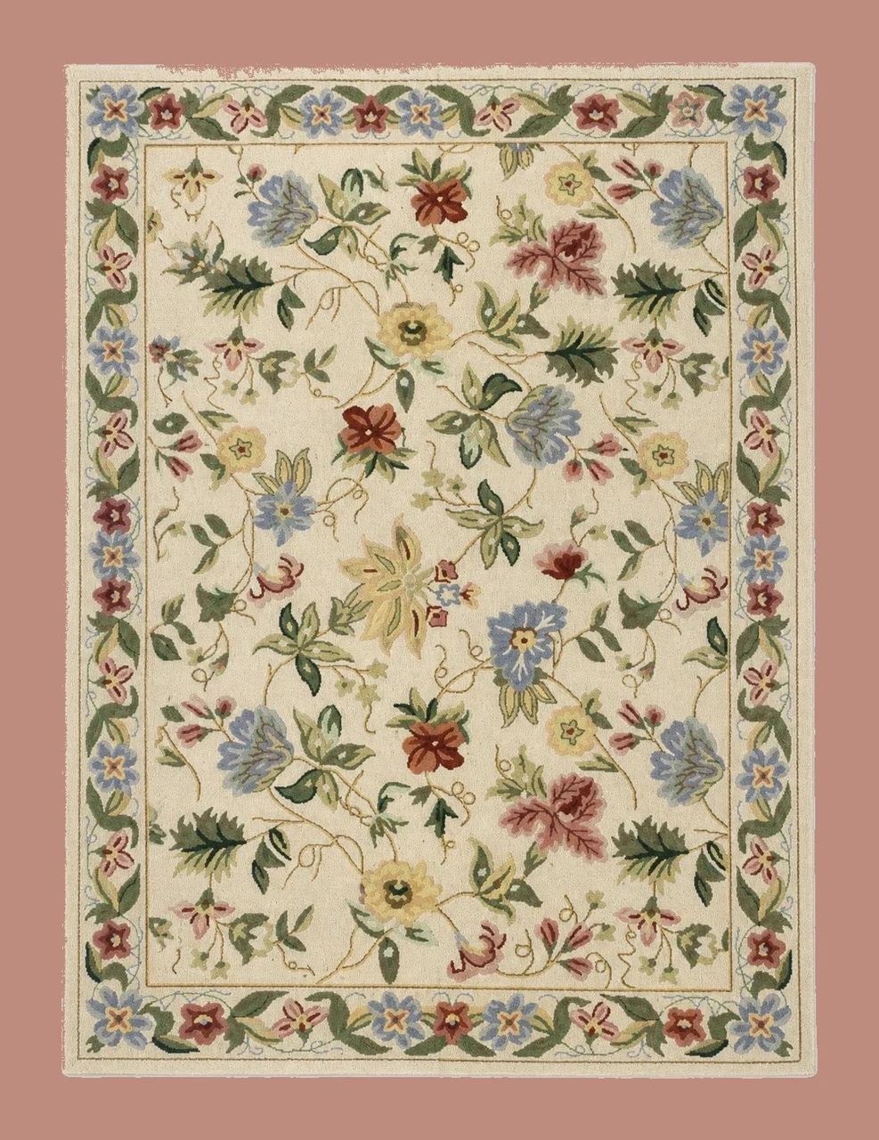 Floral Vine Lobby Rug by Maker unrecorded