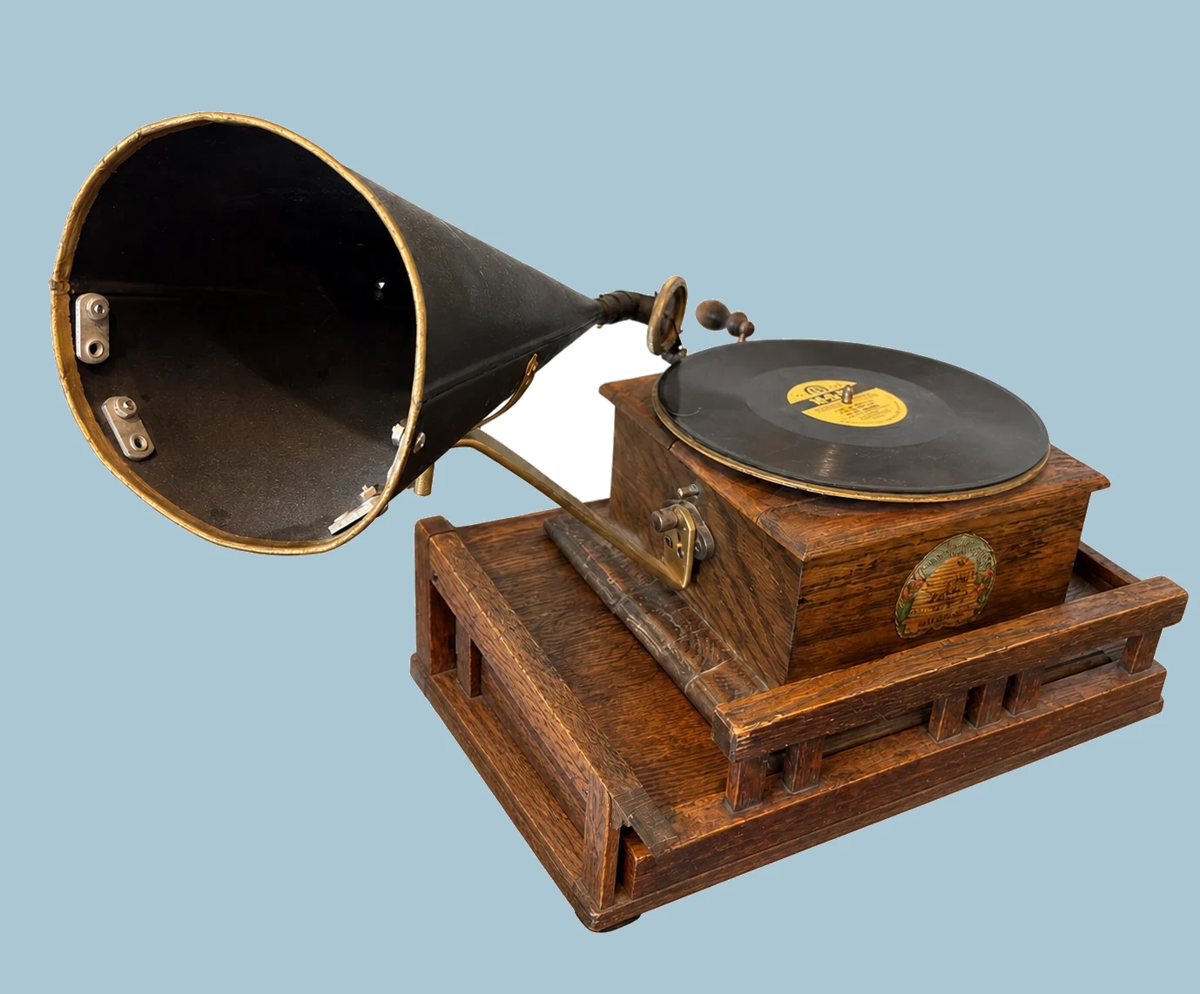 External-Horn Phonograph by Maker and model unrecorded