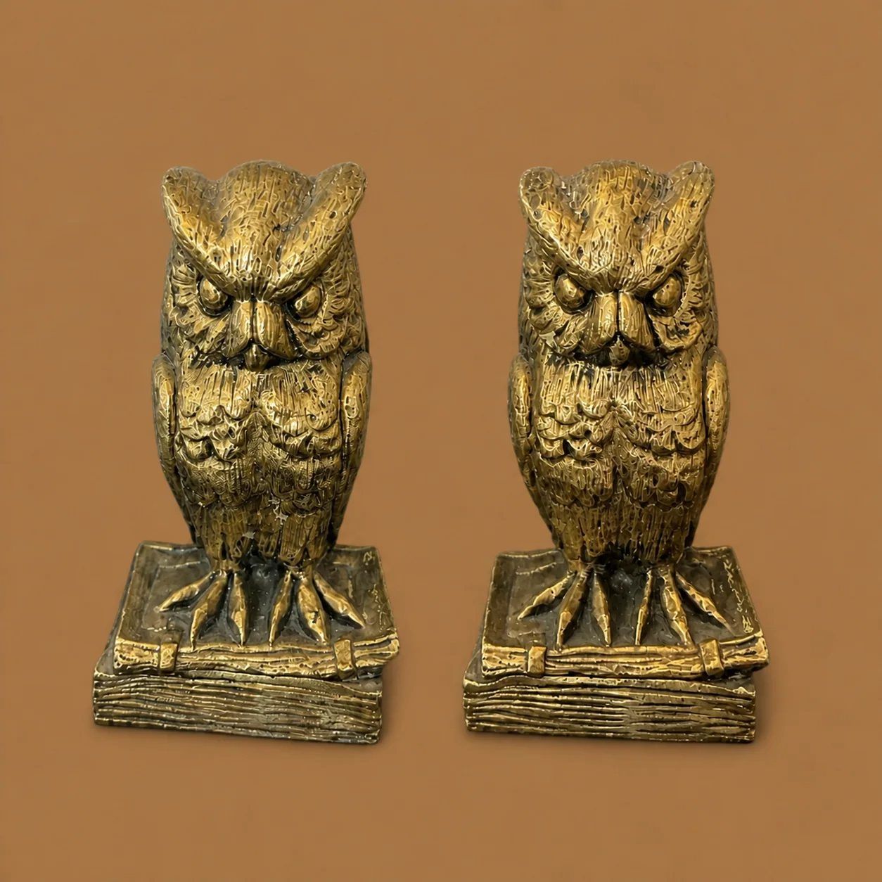 Brass Owl Set by Maker unrecorded