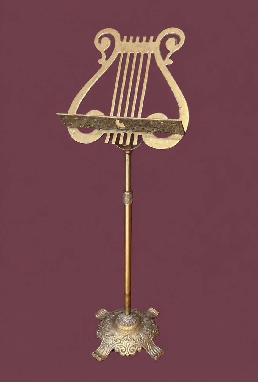 Brass Lyre Music Stand by Maker unrecorded