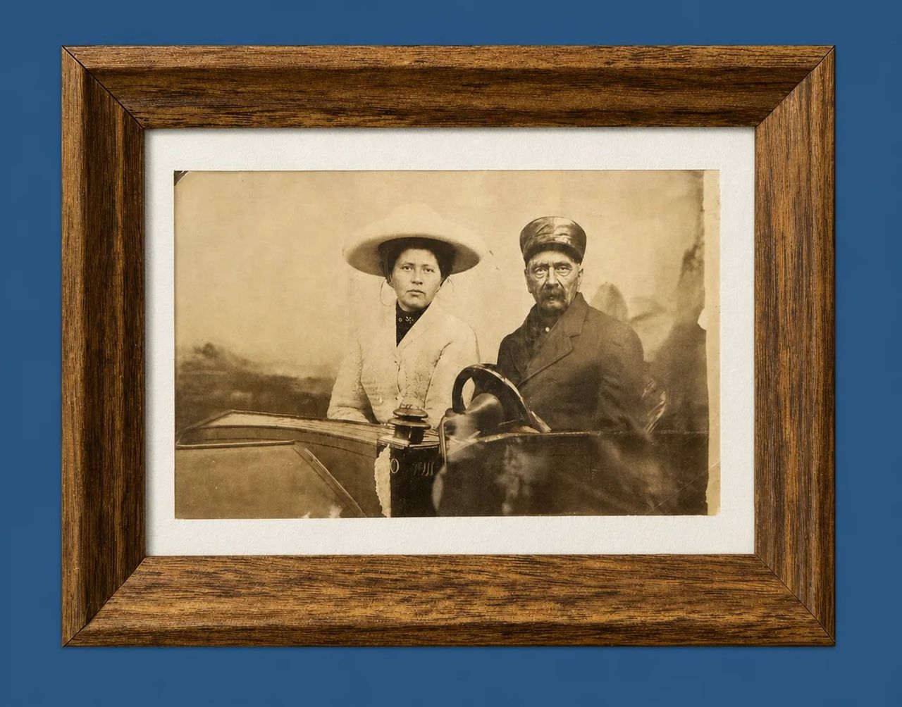 Motoring Couple by Photographer unknown