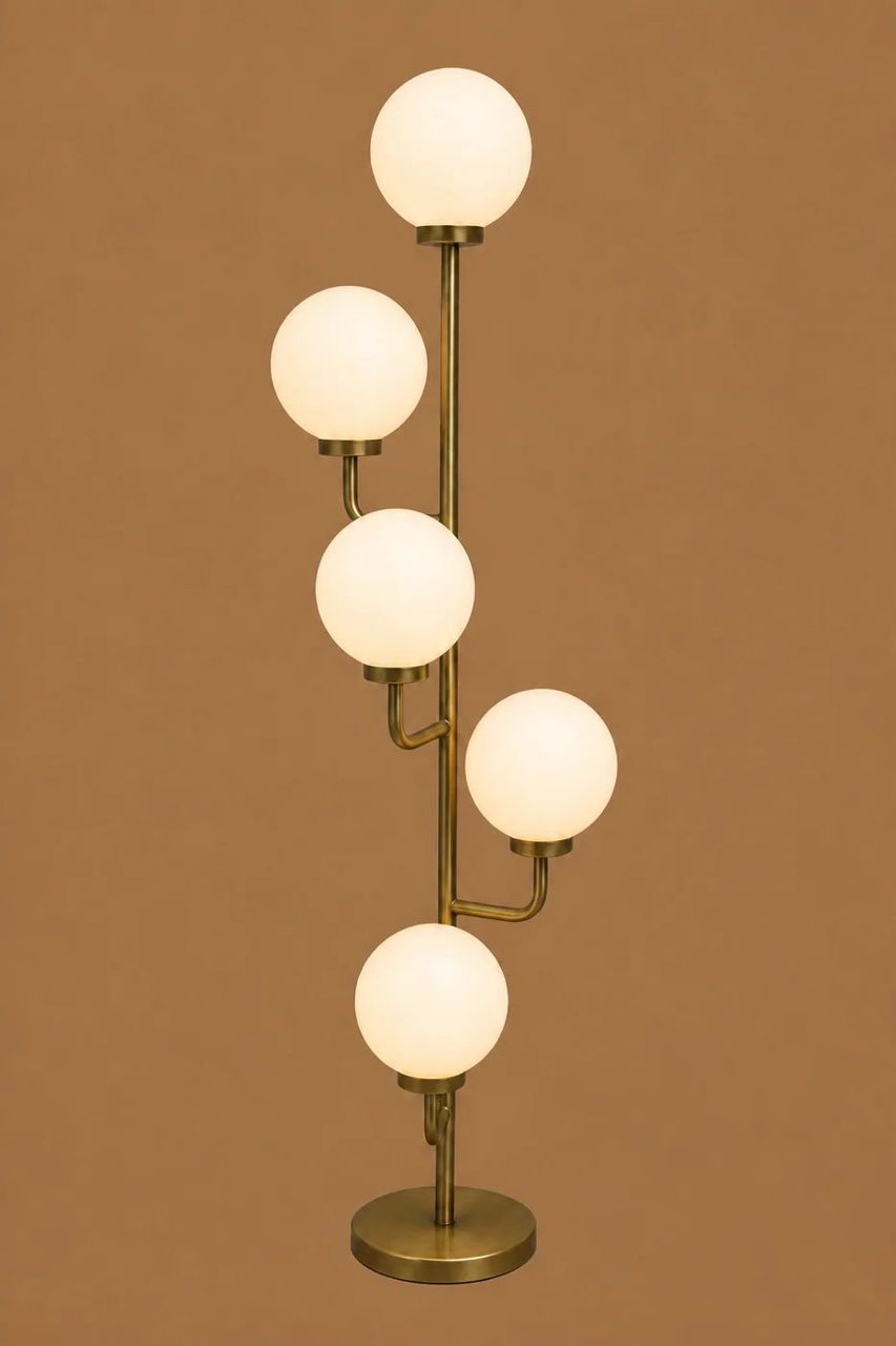 Five-Globe Floor Lamp by Maker unrecorded
