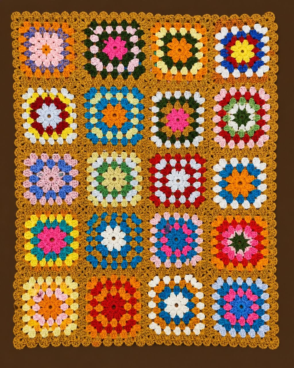 Crocheted Blanket by Maker unrecorded