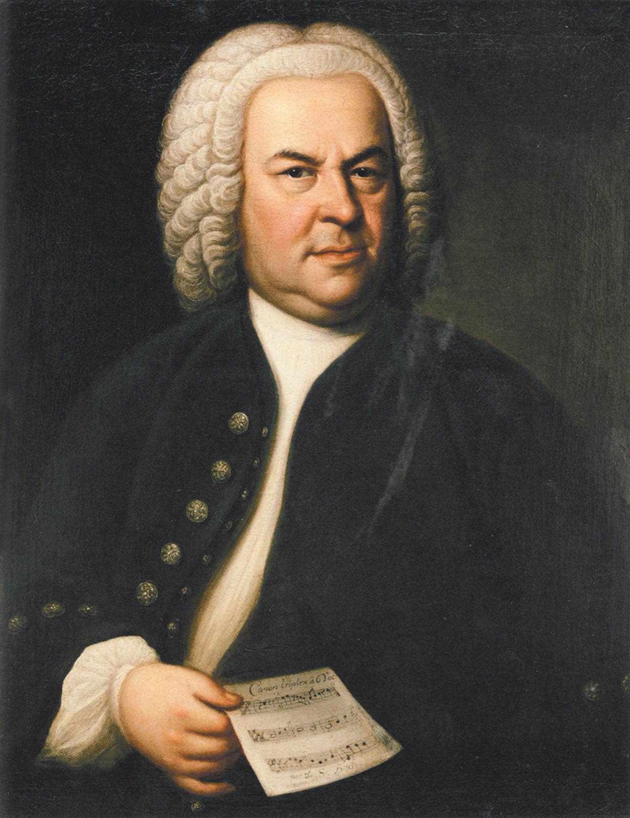 Portrait of Johann Sebastian Bach by Elias Gottlob Haussmann